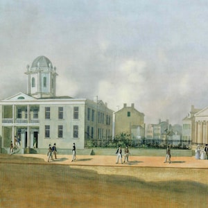 John Caspar Wild: &quot;Untitled II&quot;, Extremely Rare Bookplate Print, Painting Circa 1836; Realism; Realism Art; Realism Art Print; Cityscape