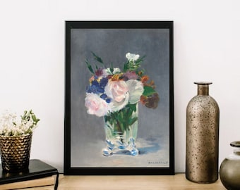 Giclée Fine Art Print; "Flowers In A Crystal Vase" By Edouard Manet; Fine Art Print; Giclée Print; Edouard Manet Art; Manet Art; Manet Print