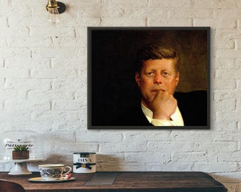 Impresión artística Giclée; «Presidente John F. Kennedy» de Jamie Wyeth; Impresión artística; Impresión Giclée; Impresión artística de Jamie Wyeth; Impresión artística de Wyeth