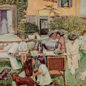 Pierre Bonnard: &quot;The Family&quot;, Extremely Rare Vintage Bookplate Print, Painting Circa 1902. Pierre Bonnard Art Print; Impressionism Art Print