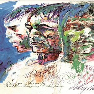 LeRoy Neiman: “George Chuvalo; Canadian Heavyweight Champion&quot; Extremely Rare Vintage Bookplate Print, Serigraph Circa 1968. LeRoy Neiman Art