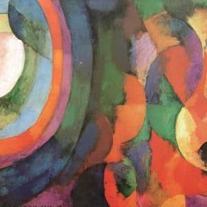 Robert Delaunay: “Circular Forms, Sun, Moon&quot;, Extremely Rare Vintage Bookplate Print, Painting Circa 1913. Abstract Art; Modern Art Print