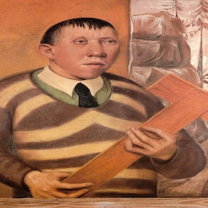 Otto Dix: “The Painter&quot;, Extremely Rare Vintage Bookplate Print, Painting Circa 1928. Otto Dix Art; Otto Dix Print; Expressionism
