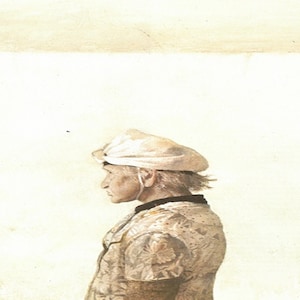 Andrew Wyeth: &quot;Anna Kuerner I&quot;, Extremely Rare Vintage Bookplate Print, Painting Circa 1971. Wyeth Art; Wyeth Print; Wyeth Art Print