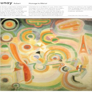 Robert Delaunay: “Homage To Bleriot&quot;, Extremely Rare Original Bookplate Print, Painting Circa 1914. Abstract Art; Abstract Art Print