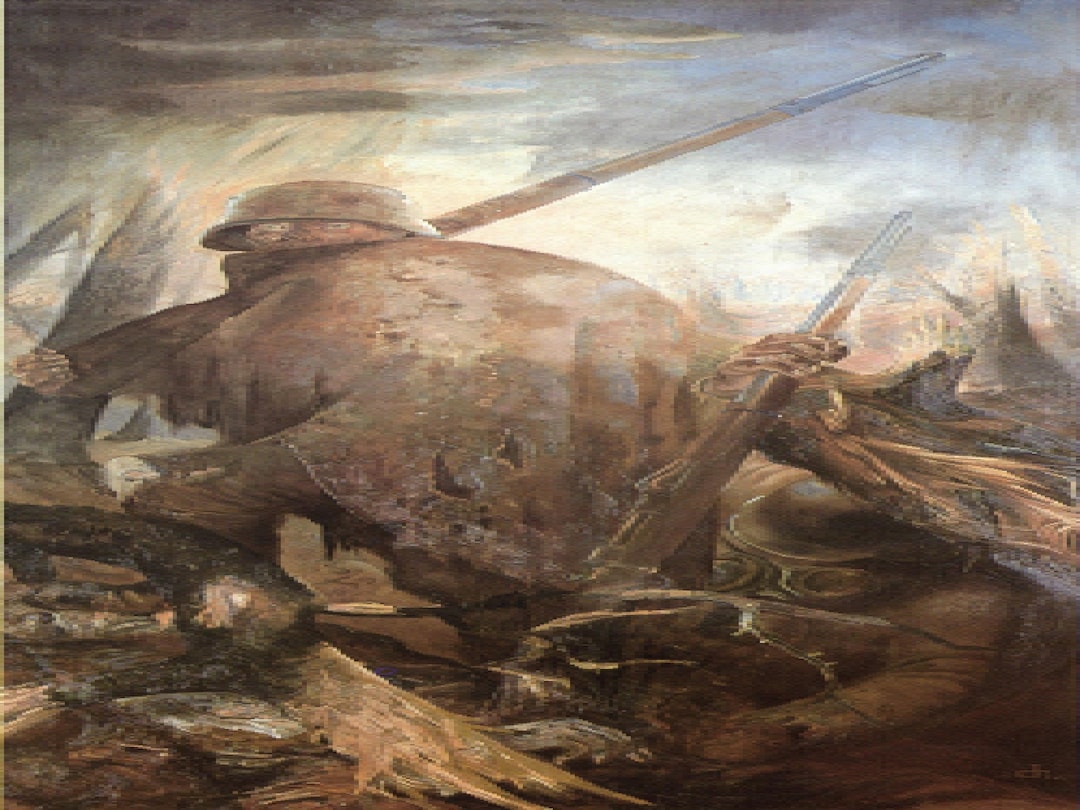 Otto Dix trench Warfare Extremely Rare Vintage Bookplate Print otto-dix-trench-warfare-extremely-rare-vintage-bookplate-print