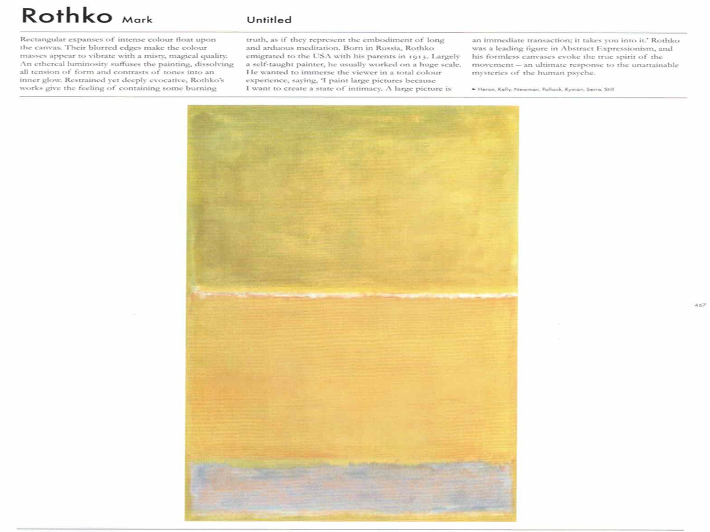 Mark Rothko Rare Mark Rothko: “untitled