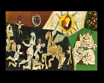 Pablo Picasso: "Peace", Extremely Rare Original Bookplate Print, Painting Circa 1952. Matboard Mounted. Picasso; Picasso Art Print; Cubism