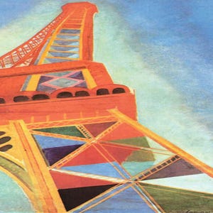 Robert Delaunay: “The Eiffel Tower&quot;, Extremely Rare Vintage Bookplate Print, Painting Circa 1926. Abstract Art; Modern Art Print
