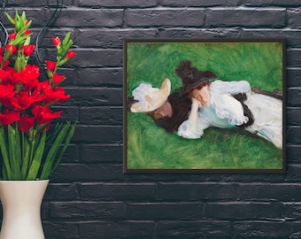 Giclée Fine Art Print; "Two Girls On The Lawn" By John Singer Sargent; Fine Art Print; Giclée Print; John Singer Sargent Art Print