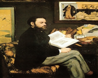 Edouard Manet: "Portrait Of Emile", Extremely Rare Vintage Bookplate Print, Painting Circa 1868. Manet Art; Impressionism Art Print