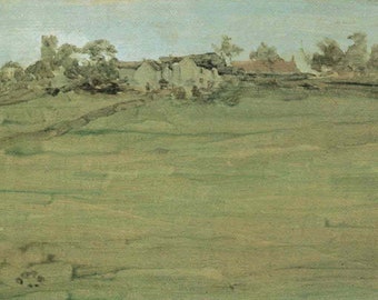 James Abbott Whistler "Note In Green: Wortley", Extremely Rare Original Bookplate Print, Painting Circa 1884. Nautical Art; Seascapes