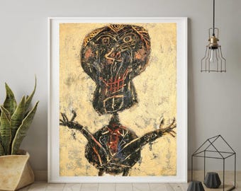 Giclée Fine Art Print; "Bertele Bouquet Fleurs" By Jean Dubuffet; Fine Art Print; Giclée Print; Modern Art Print; Modern; Contemporary Art