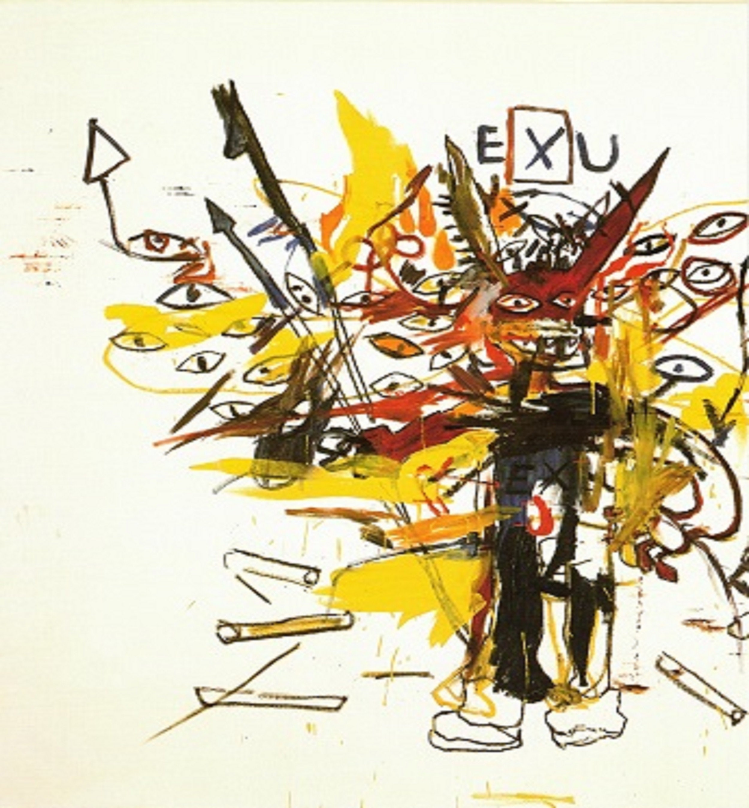 Jean-Michel Basquiat: EXU, Very Rare Original Vintage Bookplate Print,  Painting Circa 1988. - Etsy Portugal