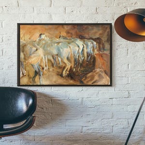 Giclée Fine Art Print; &quot;Jerusalem Horses&quot; By John Singer Sargent; Fine Art Print; Giclée Print; John Singer Sargent Art Print