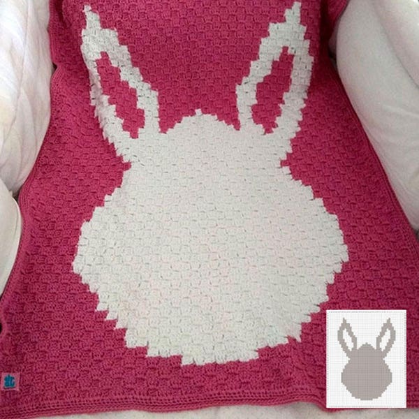 JPG Chart for C2C crochet baby blanket (Bunny)