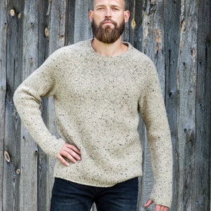 Fashion Sweaters Wool Sweaters 5 Preview Wool Sweater natural white-light grey printed lettering casual look 