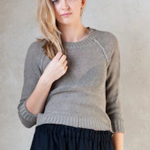 Linen sweater, Knit linen pullover, Linen summer sweater, Linen clothing for women, Knit linen jumper, Women's organic knitwear,Organic knit