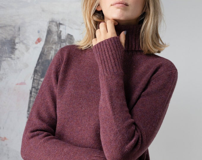 Cielo Contoured Turtleneck Pull Over Knit Sweater main image 0