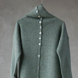 Sweater with buttons down the back hotsell
