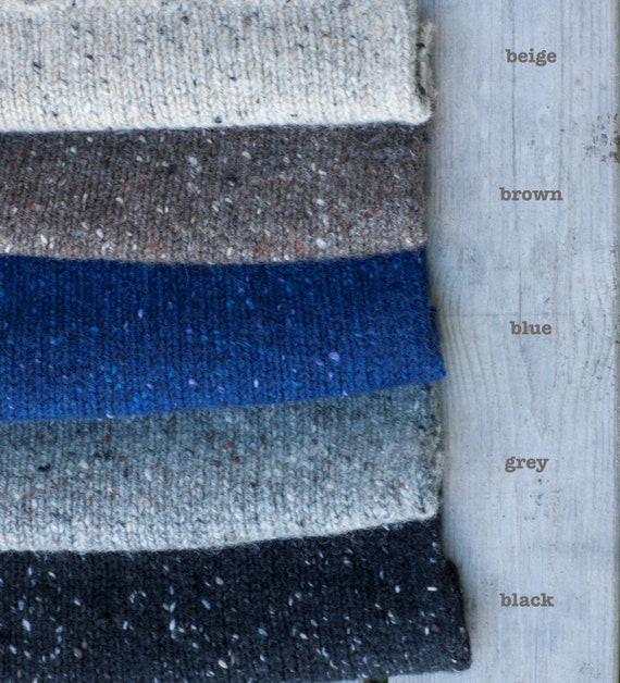 Buy Wool Tweed Cardigan, Thick Knit Cardigan, Button Down Winter