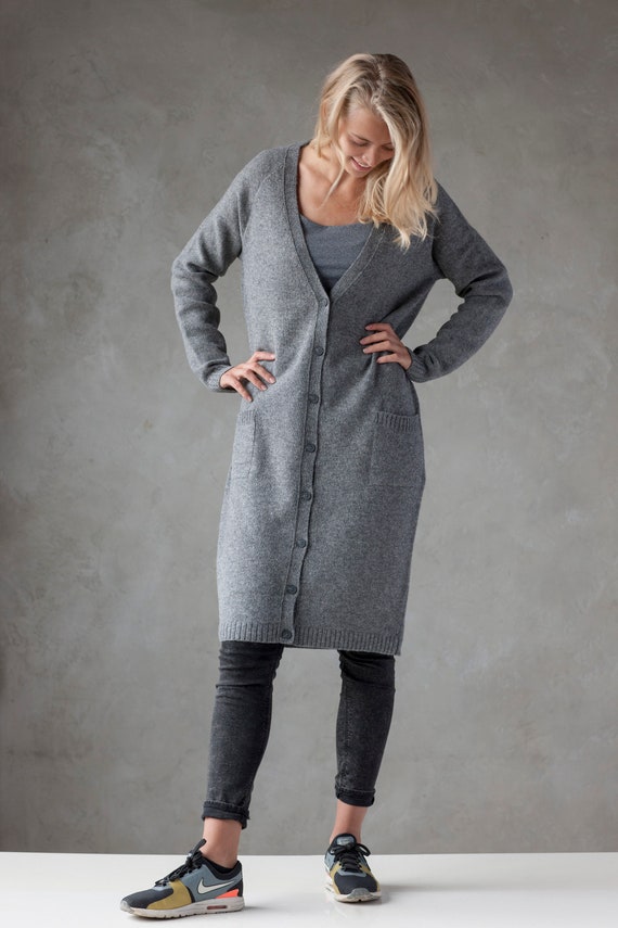Longline wool shop cardigan