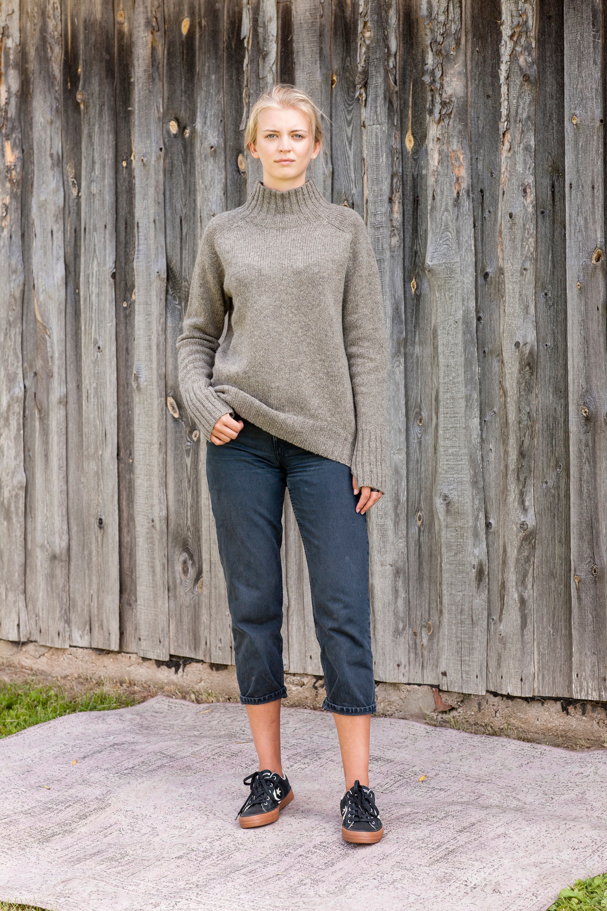 Sweater with Stand-up Collar main image 0