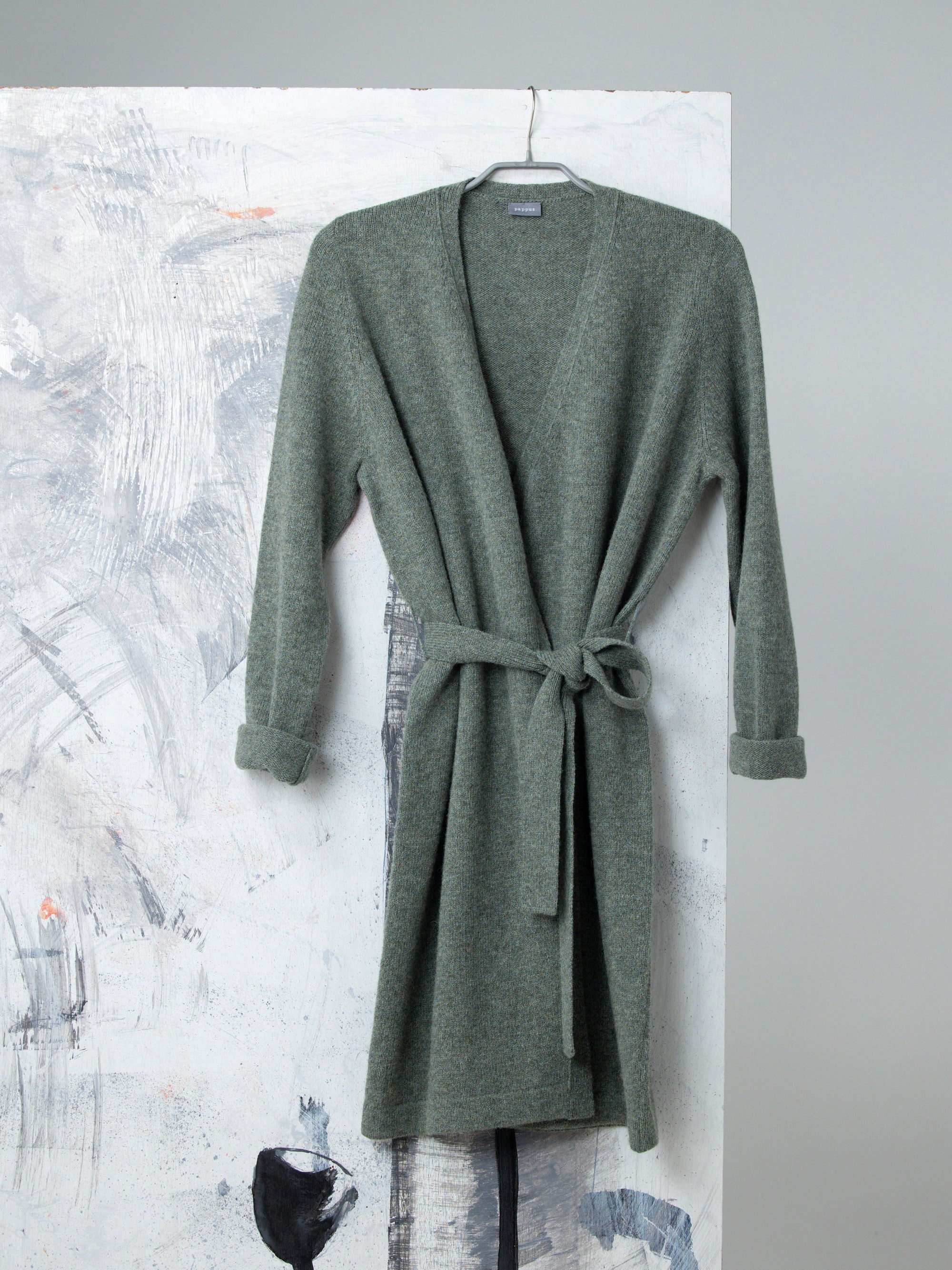 トップス herlipto Belted Wool-blend Long Cardigan Her lip to wool blend long cardigan