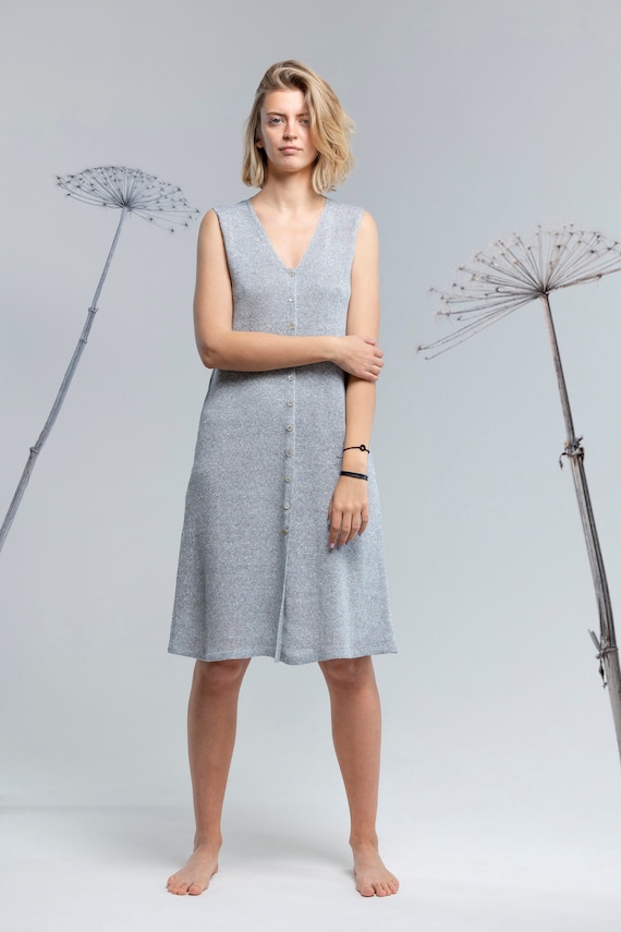 Linen top tank dress