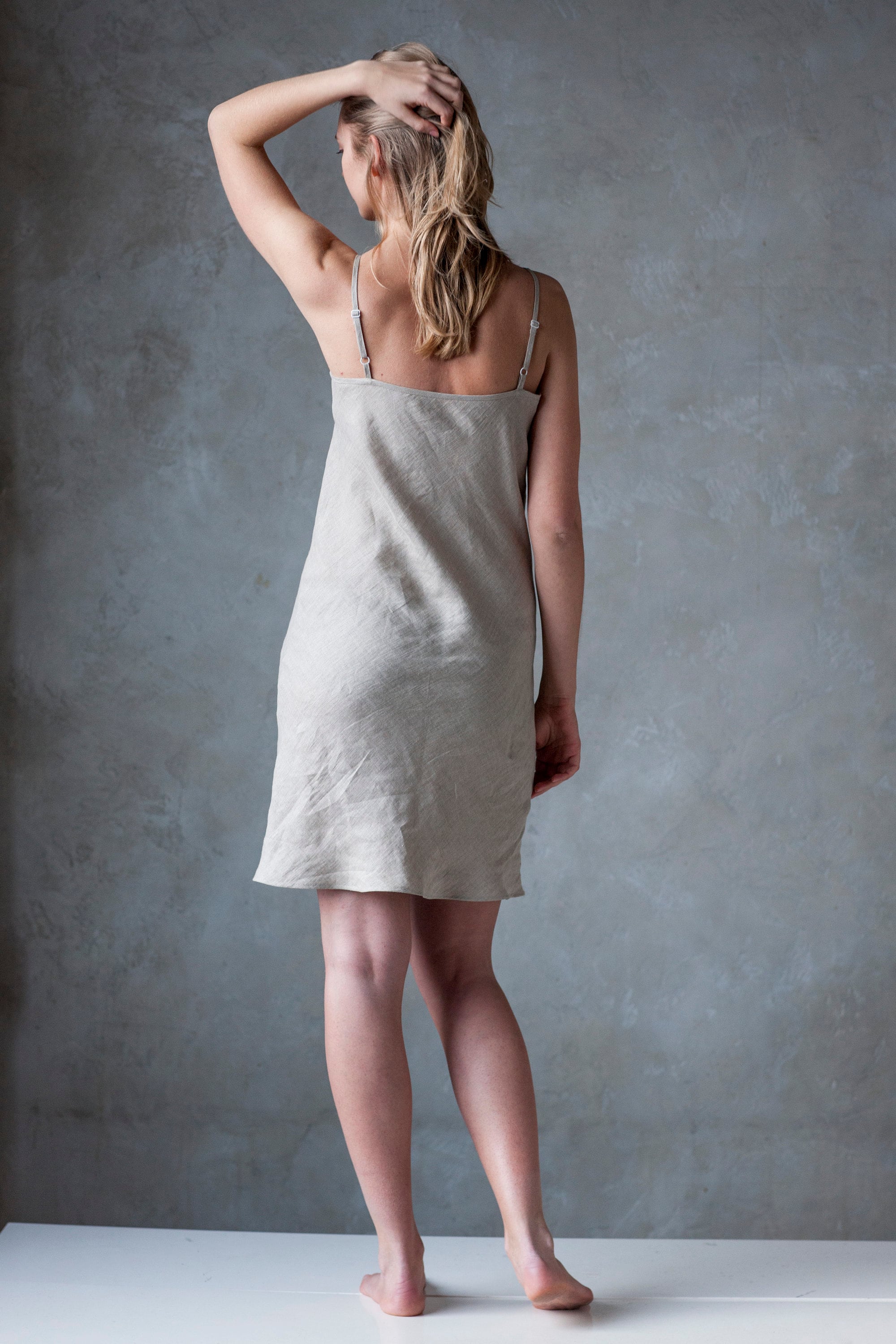 Linen Dress Linen Slip Dress Under the Dress Linen Strap Etsy