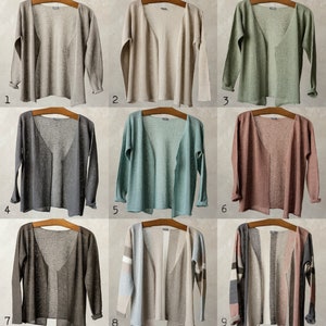 Knit sweater, Knit linen cardigan, Linen jacket, Knit linen sweater, Kimono sleeve jacket, Custom knit sweater, Organic women's sweater image 10