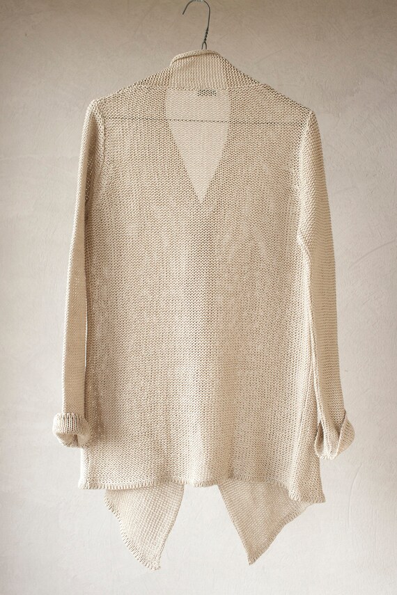 Linen Wrap Cardigan Knitted Linen 