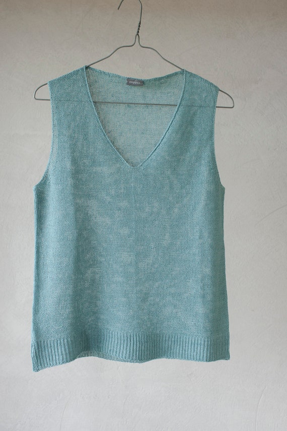 mint blue top