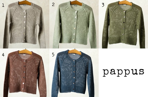 Linen Cardigan, Knit Linen Sweater, Linen Summer Cardigan