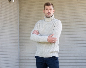 Men's Fisherman POLO Sweater Men's WOOL 