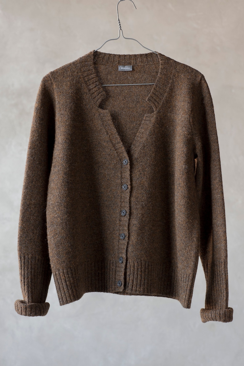 Wool Cardigan Handmade Wool Sweater Winter Wool Cardigan - Etsy