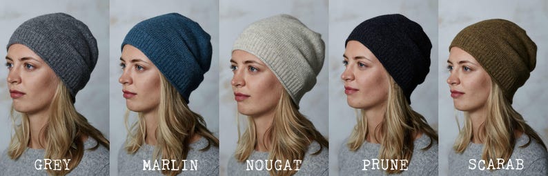 Slouchy beanie, Wool winter hat, Organic winter hat, Knit brown winter hat, Unisex slouch beanie, Unisex hat, Winter apparel, image 2