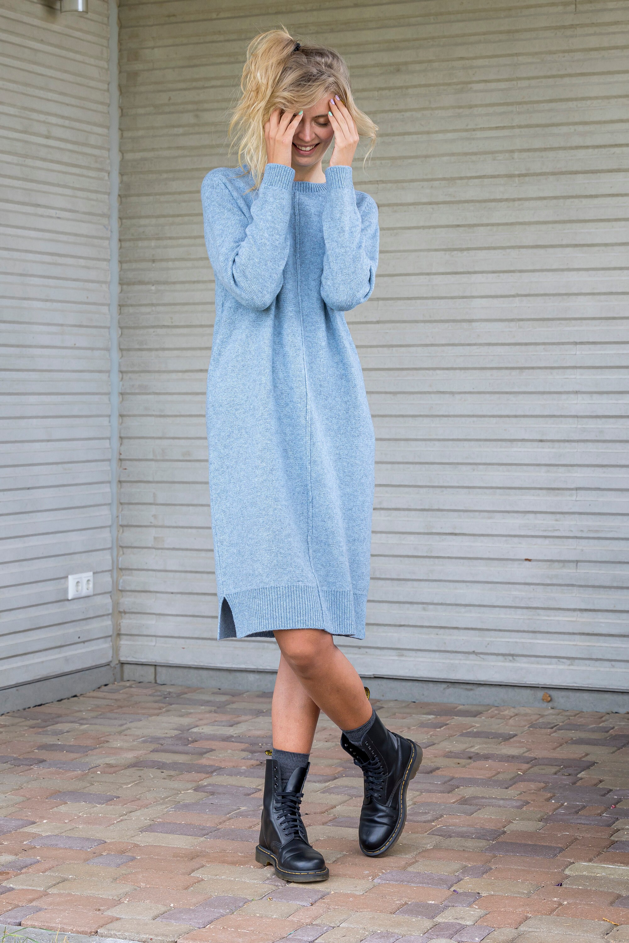 半額以下で買えるクーポン特集 WOOL Long SWEATER Dress Sweatshirt Long Knitted Dress, トップス