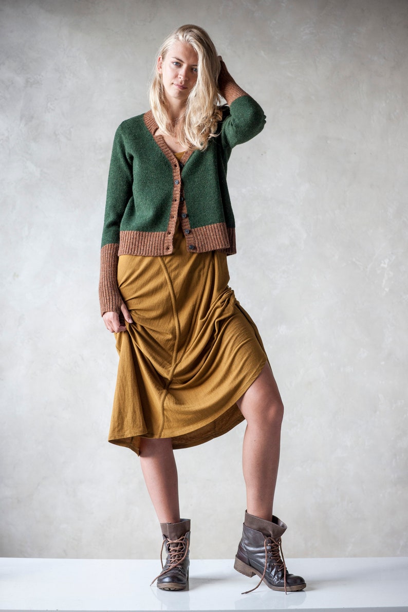 Lambswool knit cardigan Handmade wool jacket Organic womens Etsy