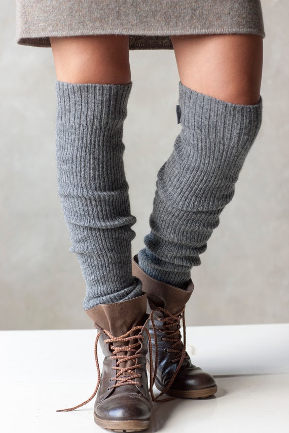 Boots with top leg warmers attached