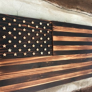 Wooden American Flag, Charred Flag, Vintage Flag, Rustic, Rustic Flag, United States Flag, US Flag, Stars and Strips, Burnt, Wooden flag