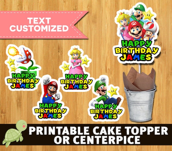 12 Super Mario Bros Printable Centerpieces