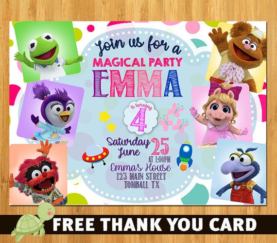 muppet babies invitation muppet