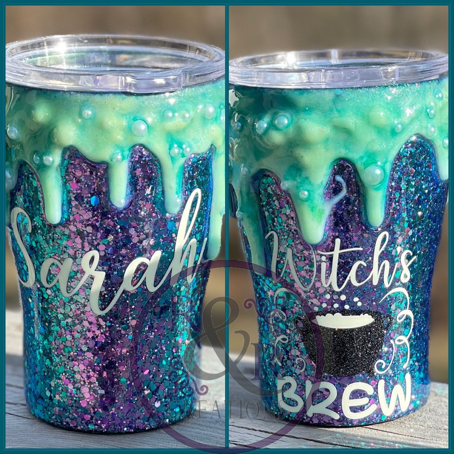 Custom 3D Drip Glitter Tumbler potion Brew Etsy