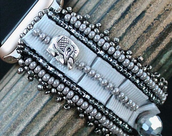 Apple Watch Band - 38-40-41mm - Women's - Adjustable - "Elephant Happiness"