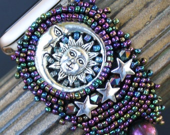 Apple Watch Band - 38-40, 41 mm - Women's - Adjustable - "Sun, Moon, and Stars"