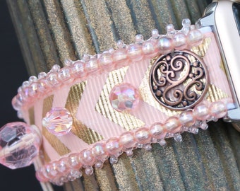 Apple Watch Band - 38-40-41mm - Adjustable - Women's - "Pink Sorbet"