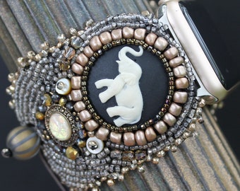 Apple Watch Band - 38-40-41 mm - Women's - Adjustable - "Elephant Beauty"