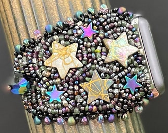 Bracelet pour Apple Watch - 42-44-45 mm - Femmes - Réglable - « Starlit Night »