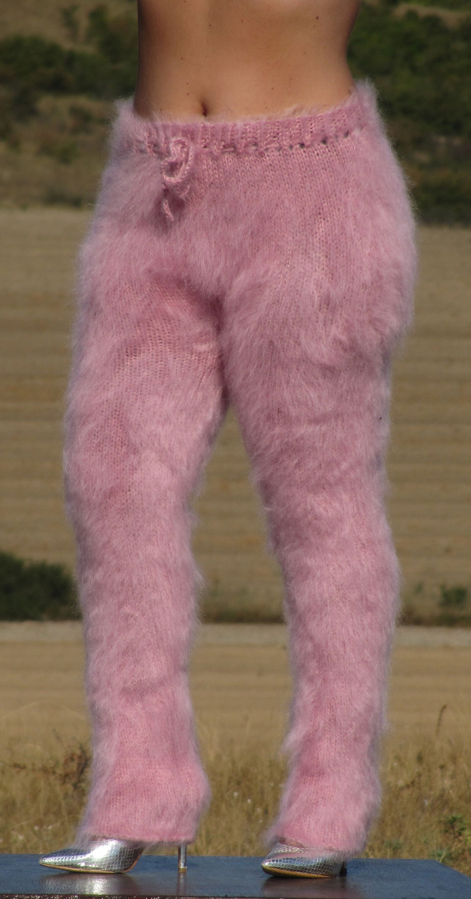 FUZZY MOHAIR Hand Knitted POWDER Pants Legwarmers Trousers Etsy UK